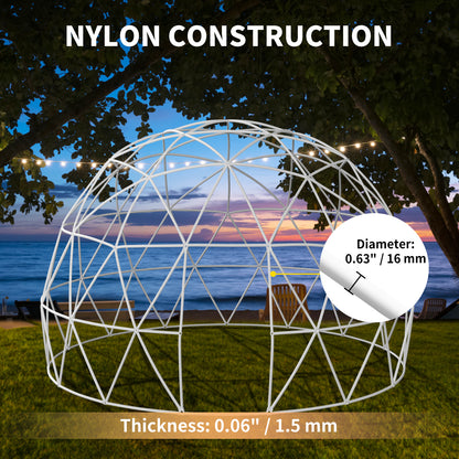 VEVOR Bubble Tent Garden Igloo 9.5/12ft With LED PVC Cover Geodesic Greenhouse Dome for Outdoor Sunbubble Backyard Bubble House