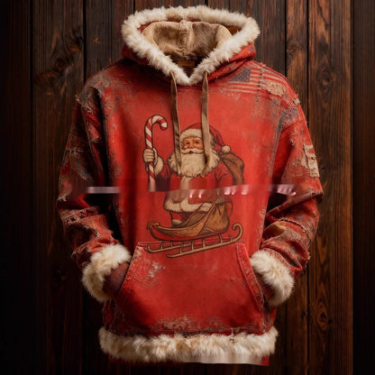 European And American Winter Merry Christmas Hoodie With Pocket