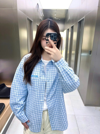 High-quality Plaid Shirt Casual Loose-fitting Versatile Outerwear With A Stylish Layered And Laid-back Vibe