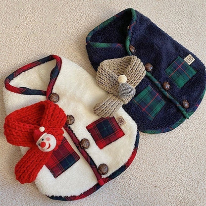 Dog Christmas Two Leg Vest Sweater Coat Scarf