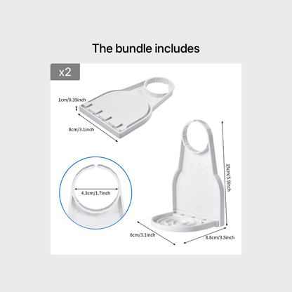 1pc/2pcs Laundry Detergent Cup Holder Detergent Drip Catcher, Portable Laundry Organizer Clip Tight On Laundry Bottle Spouts, No More Leaks Or Mess With Detergent And Fabric Softener In Laundry Room, Foldable Plastic Laundry