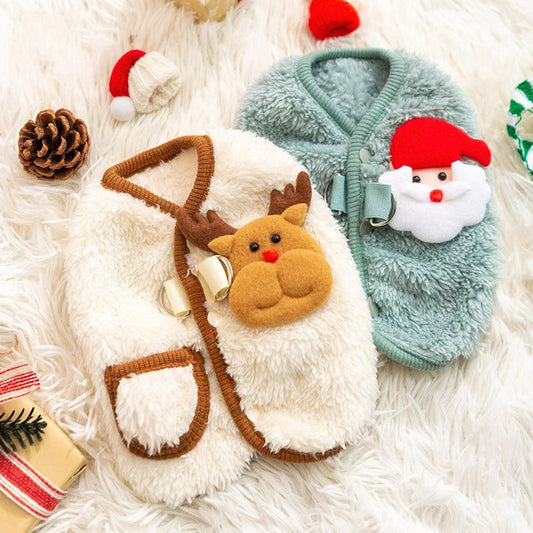 Wool Dog Coat, Winter Clothes For Puppies, Thin Cardigan Vest, Chihuahua Bichon Frise Clothing, Plush Warm Dog Coat Jacket, Luxury Dog Clothing