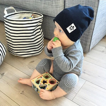 A Pair Four Seasons Fur Ring Baby Leg Protector, Elbow Toddler Crawling Baby Happy Face Knee Brace Non-slip Socks, Adjustable Elastic Neutral, As Halloween, Chrismas Gift