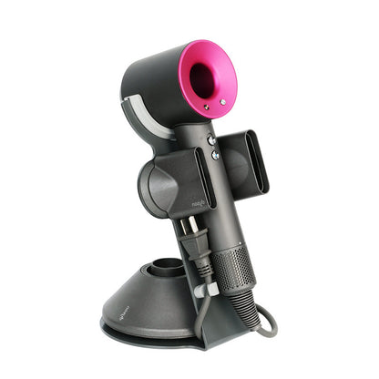 Hair Dryer Storage Rack - Wall Mounted Holder Bracket for Bathroom Organizer No Drill