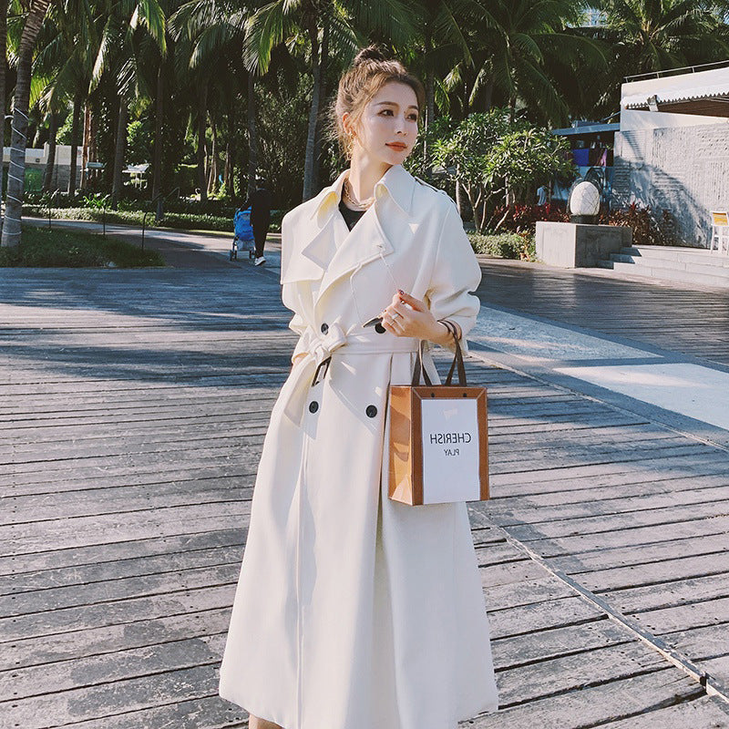 Mid-length Windbreaker Women's New All-match Temperament Thin Coat