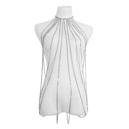 Sexy Quasten-U-förmige Krallenkette mit Diamant-Körperkette