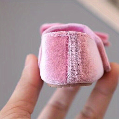 Baby Girls Mary Jane Flats - Bowknot First Walker Shoes for Princess Occasions