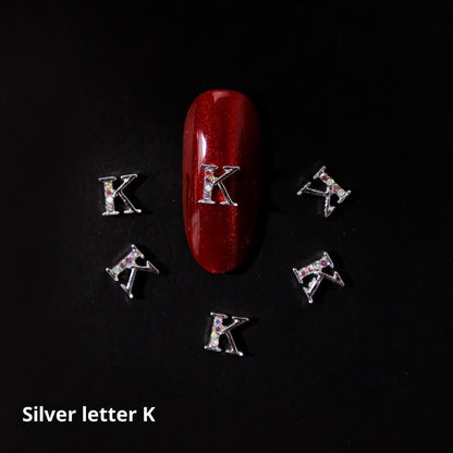 26 Letter Alloy Nail Ornament Nail Crystal