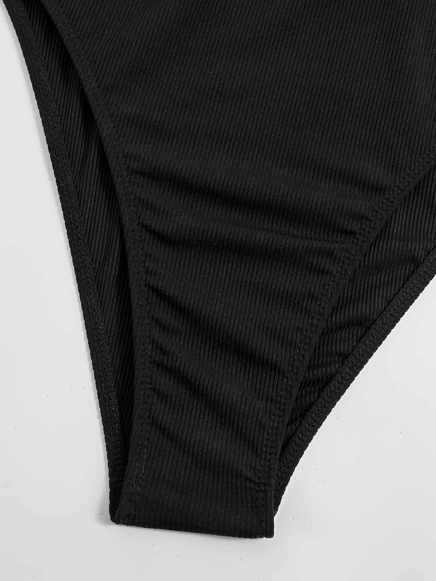 One Shoulder Cut Out Bathing Suit, Ring-Linked Asymmetrical Neck High Cut Bathing Suit, Women's Swimwear & Clothing