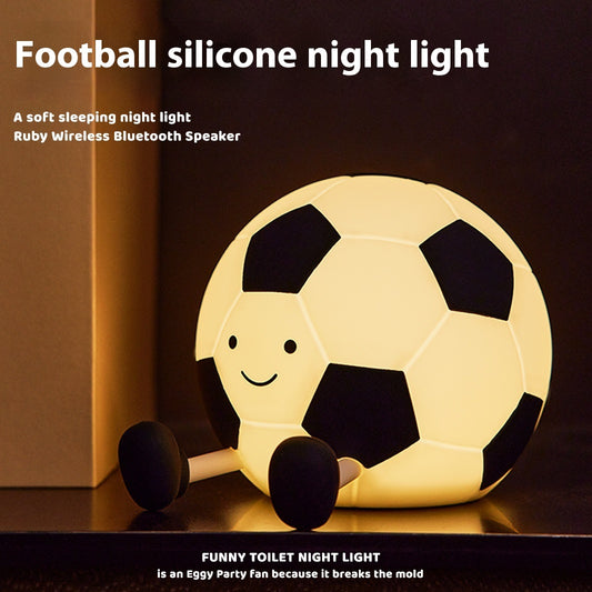 Football Night Light - Touch Control LED Bedside Lamp for Kids & Sports Fans