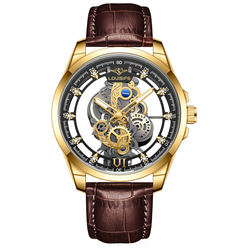 Swiss Double-sided Hollow Non-mechanical Men's Quartz