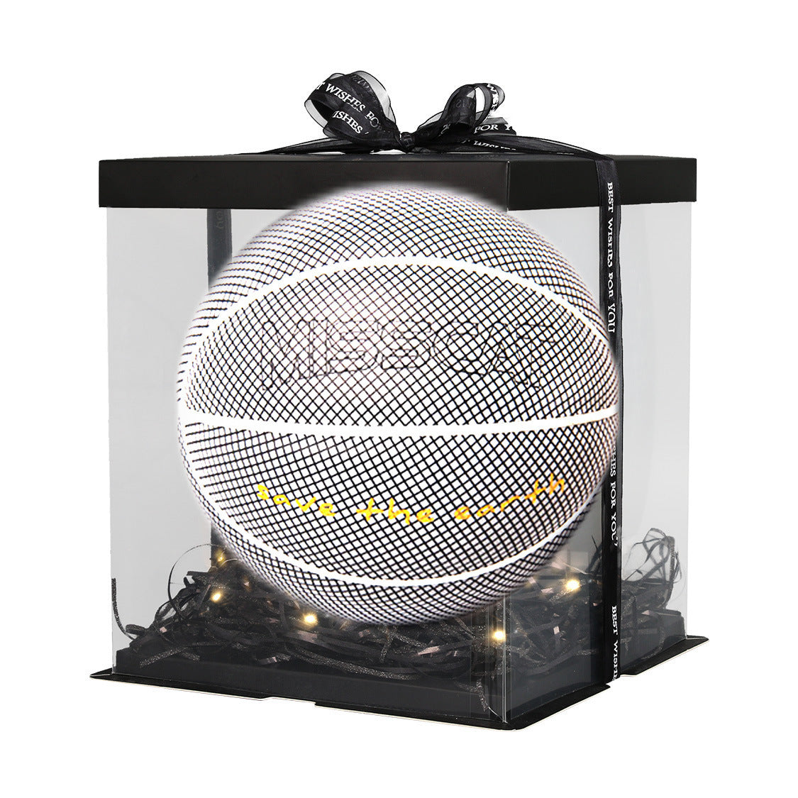 Leuchtender, fluoreszierender Basketball-Nachtspiel-Basketball