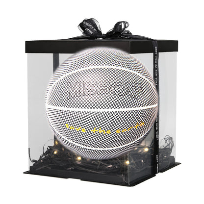 Leuchtender, fluoreszierender Basketball-Nachtspiel-Basketball
