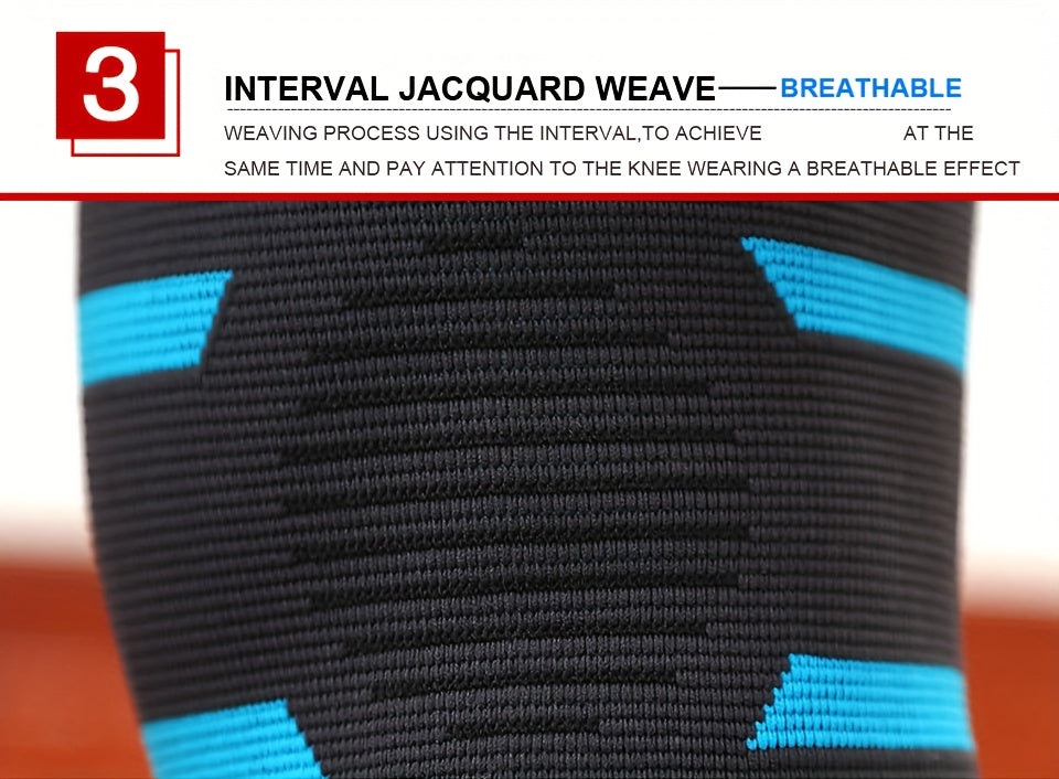 1pc AOLIKES Compression Knee Pad Sleeve - Breathable, Non-Slip, Durable Polyamide & Nylon, Ideal for Running, Volleyball, Basketball, Yoga, Tennis, Football