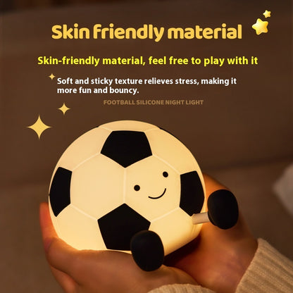 Football Night Light - Touch Control LED Bedside Lamp for Kids & Sports Fans