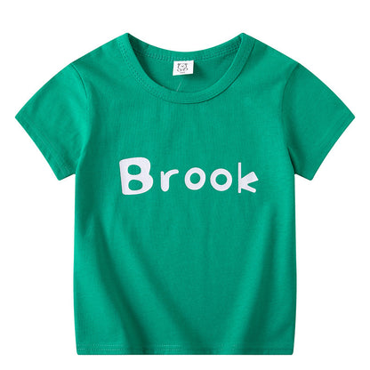 Children's Short Sleeve Boys And Girls T-shirt Cartoon Half Sleeve Top