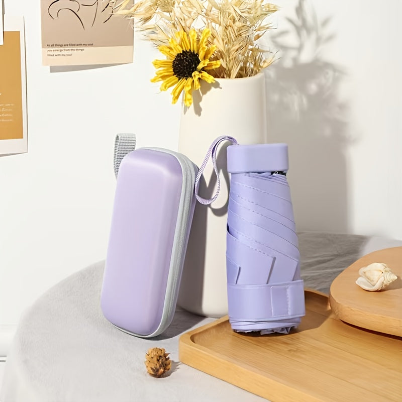 Premium Foldable Mini Pocket Umbrella - Compact Travel Umbrella with 6 Ribs | Lightweight Portable Rain Protection