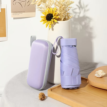 Premium Foldable Mini Pocket Umbrella - Compact Travel Umbrella with 6 Ribs | Lightweight Portable Rain Protection