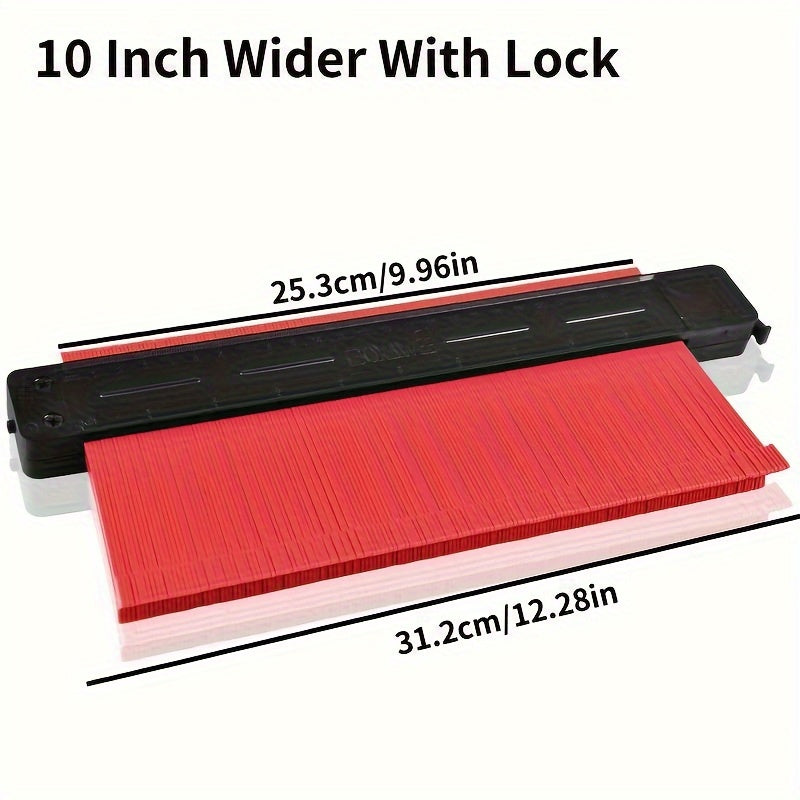 GOXAWEE Contour Gauge Profile Tool, 5Inch/10Inch Adjustable Lock, Precisely Copy Irregular Shape Duplicator For Flooring, Construction, Carpenter, DIY Handyman