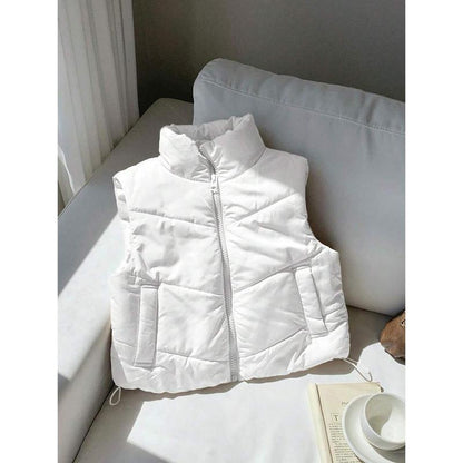 Double-sided Zipper Button Corduroy Drawstring Jacket