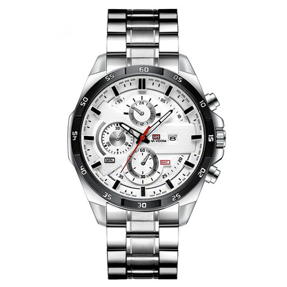 Men's Business Calendar Waterproof Quartz Watch - Multifunctional Casual Timepiece