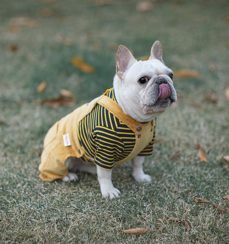 Cotton Stretch Four-legged Cat And Dog Clothes Autumn And Winter One-piece Four-leg Suspenders