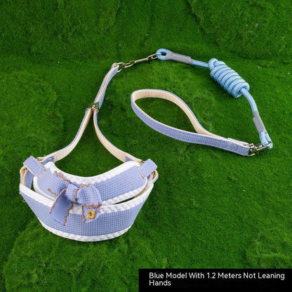 Dog Hand Holding Rope Vest Chest And Back