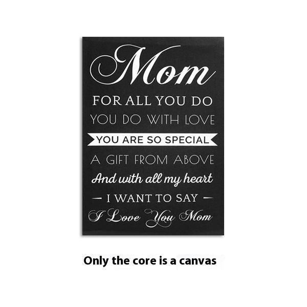 Unique Birthday Decorative Black Canvas Mural Mother's Day Gift Bedroom Paintings