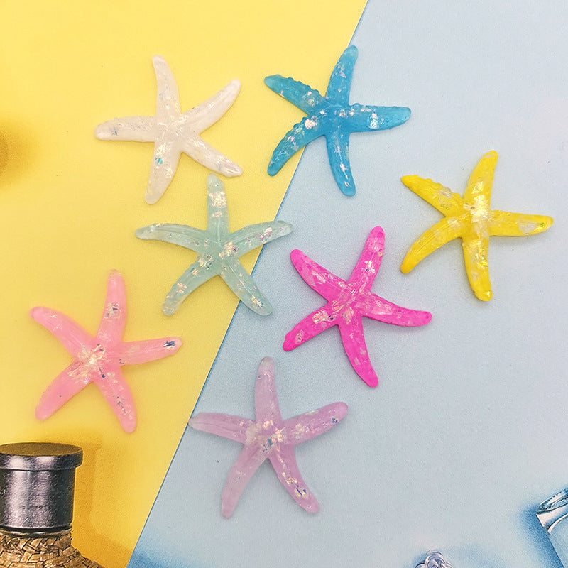 Handgefertigte DIY-Handyhülle aus Cremekleber, Accessoires aus Meeresharz, Seestern