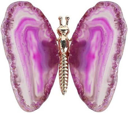 Natural Agate Butterfly Wings Light Luxury Mineral Ornament