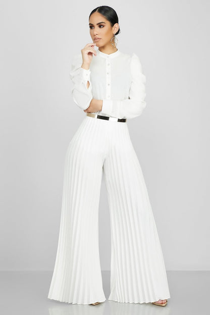 Fashionable Casual Pleated Wide-leg Women's Pants