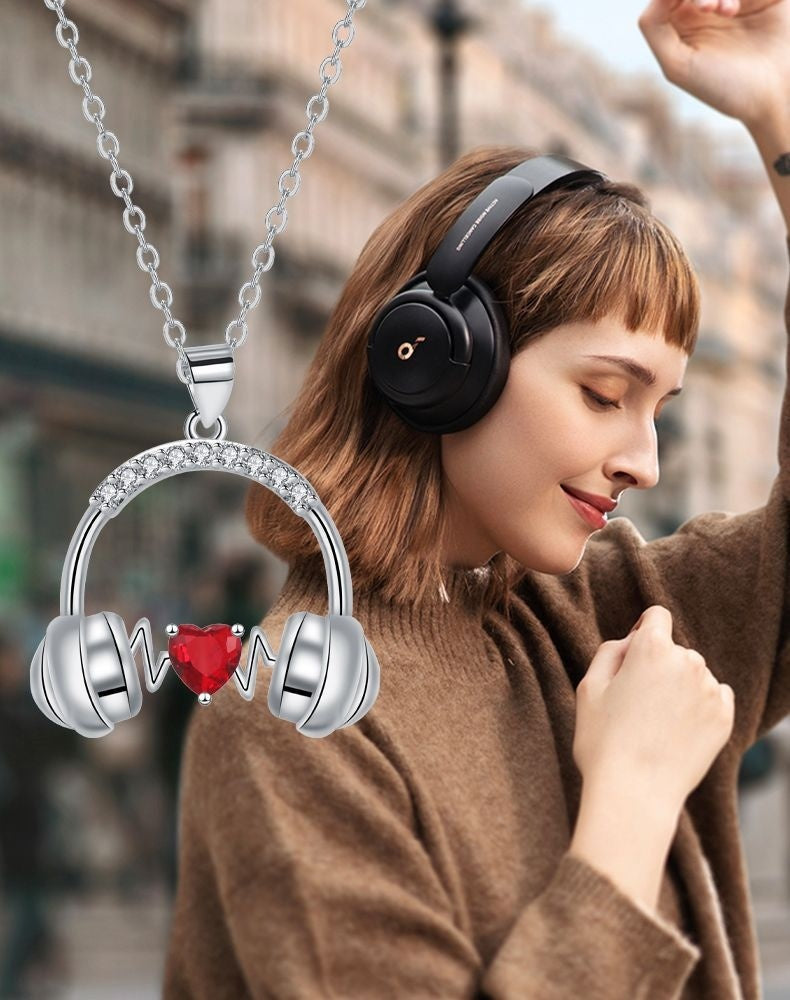 Headset Pendant Personalized Love Necklace Valentine's Day Gift