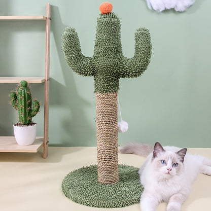 Interactive Cactus Cat Scratcher Toy - Durable Scratching Surface for Indoor Cats - Fun Pet Supplies for Play and Exercise