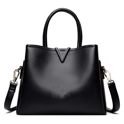 Women's Large Leather Tote Bag | 3 Compartment Work Bag