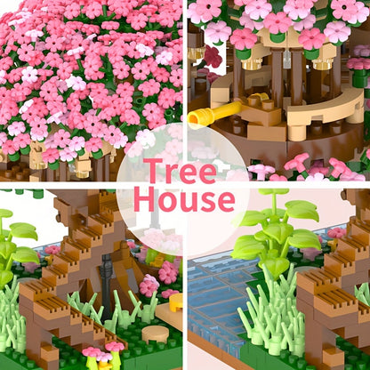LHCX Cherry Bonsai Tree Building Sets For Girls, Mini Building Blocks Of Cherry Flower Bonsai Tree Kit, Mini Bricks Sakura Tree House, Halloween/Thanksgiving Day/Christmas Gift Easter Gift