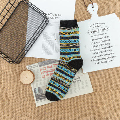 Men's Thickened Ethnic Style Checkered Socks