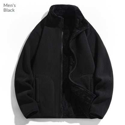 Lambswool Fleece Jacket Double Sided Fleece Coat