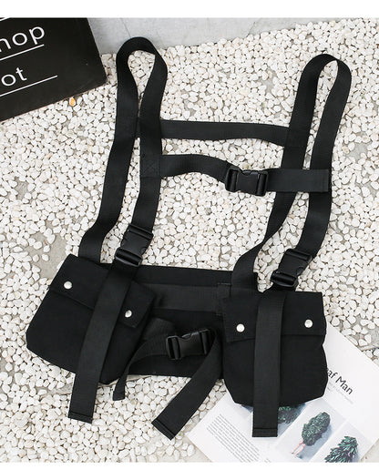 Cool Style Crossbody Motorcycle Punk Canvas Chest Bag