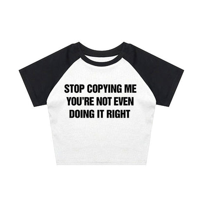 Alphabet Streetwear ShortSlim-fit Women's T-shirt For Foreign Trade European And American Style