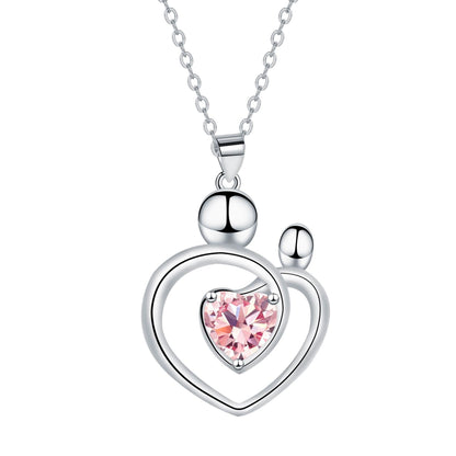 Mother's Day Gift Mother And Child Necklace Clavicle Chain High Sense