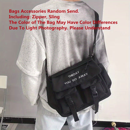 Premium Nylon Crossbody Messenger Bag - Large Capacity Shoulder Bag for Women & Men | Harajuku Style