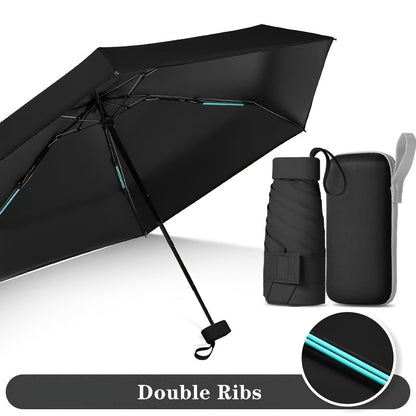 Premium Foldable Mini Pocket Umbrella - Compact Travel Umbrella with 6 Ribs | Lightweight Portable Rain Protection