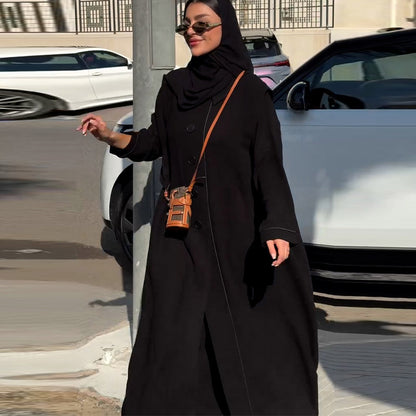 French Comfortable Mid-length Robe Women's Trench Coat And Overcoat