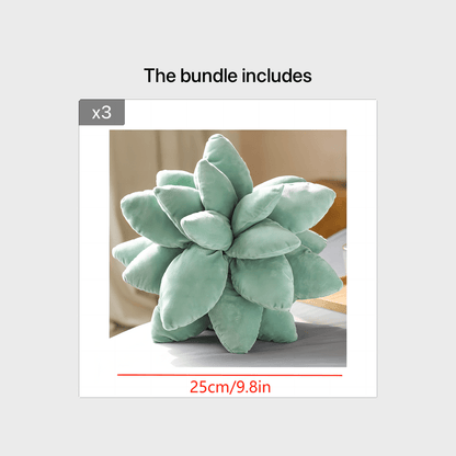 Succulent Pillow, Cute Pillows, Accent Pillows For Green Succulent Themed Home Decor, Soft Plush Cushions, Gifts For Succulent Lovers Or Kids (Dark Green) As Halloween, Chrismas Gift