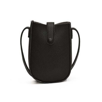 All-matching And Lightweight Soft Leather Mobile Phone Shoulder Messenger Bag