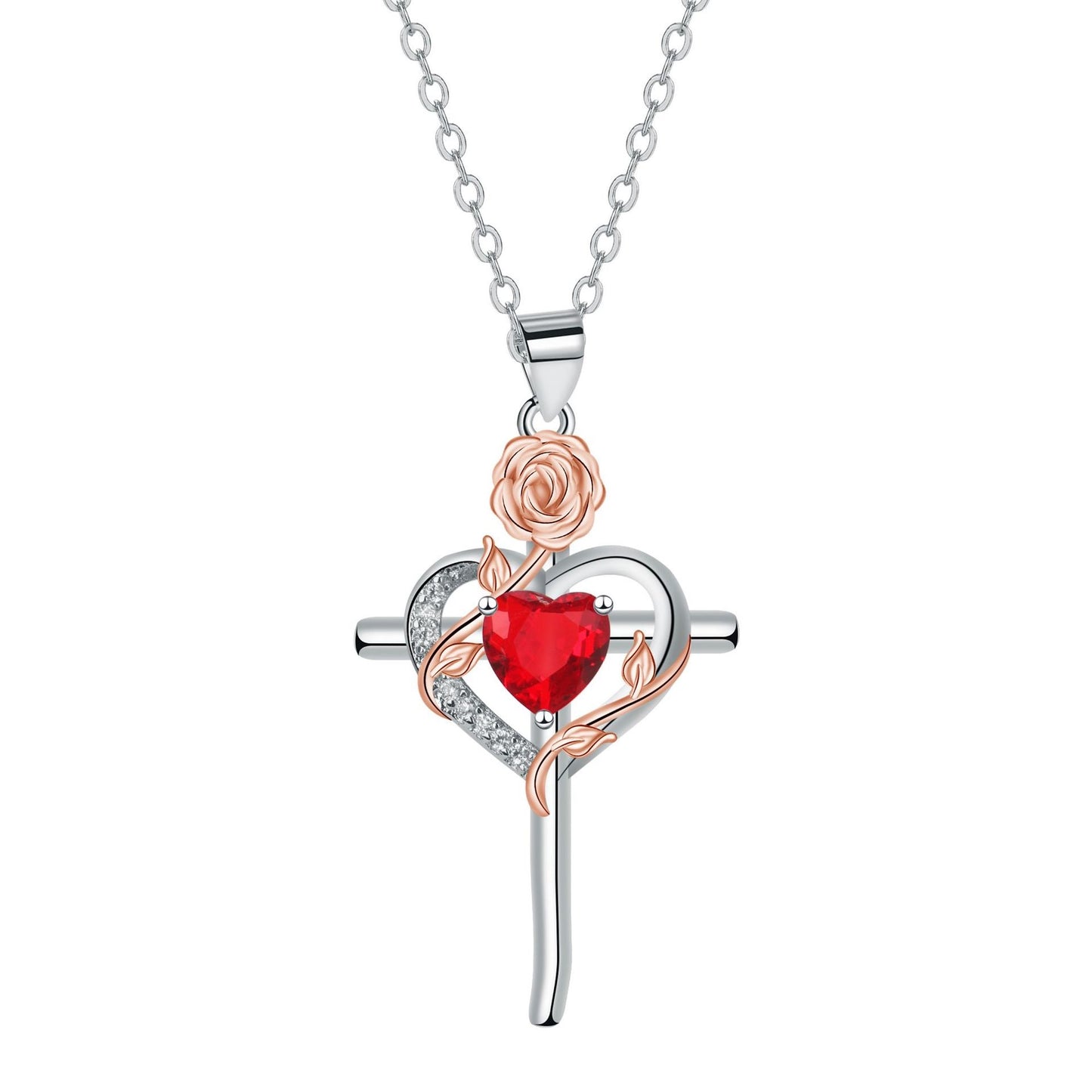 Cross Pendant Necklace Valentine's Day Gift