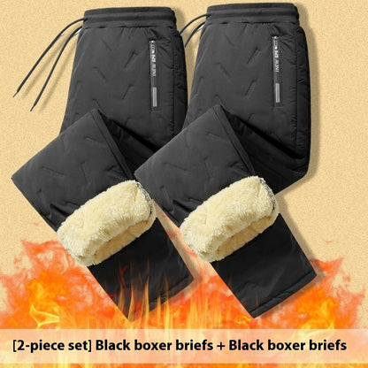 Men's Cashmere Outer Wear Warm And Loose Straight Casual Pants