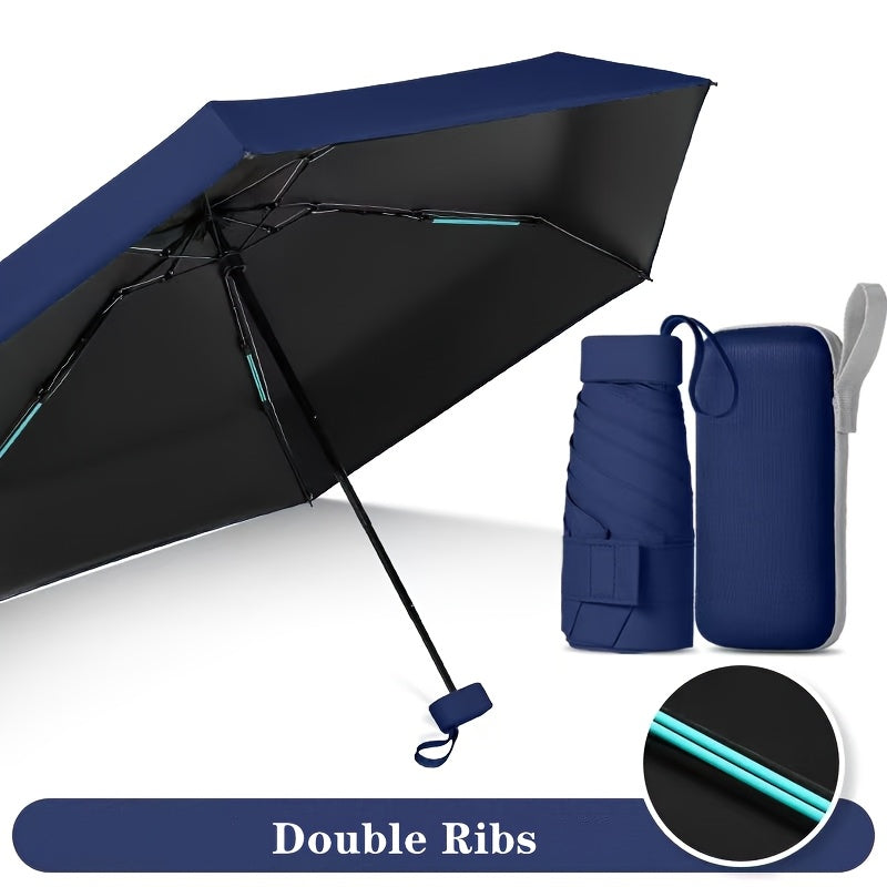 Premium Foldable Mini Pocket Umbrella - Compact Travel Umbrella with 6 Ribs | Lightweight Portable Rain Protection
