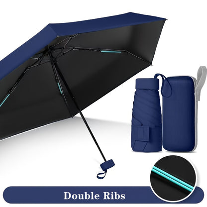 Premium Foldable Mini Pocket Umbrella - Compact Travel Umbrella with 6 Ribs | Lightweight Portable Rain Protection
