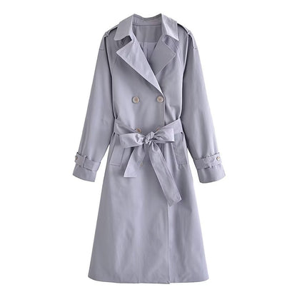 Double Breasted Mid-length Trench Coat